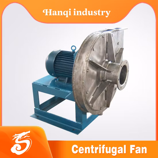 Ventola di raffreddamento centrifuga industriale in ferro a tiraggio indotto a media pressione per lo scarico delle polveri di produzione
